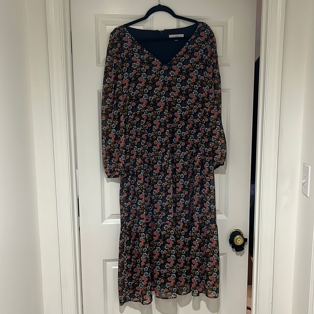 LOFT midi floral dress